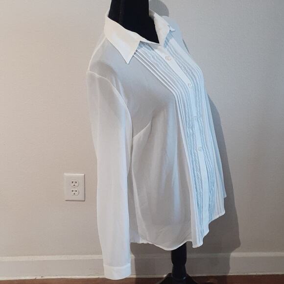 NWT CABI see-through sheer blouse, sz medium - Picture 2 of 5